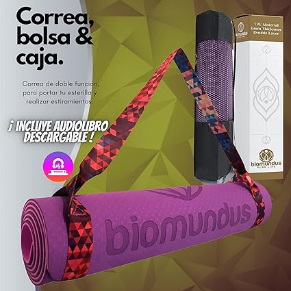 Esterilla antideslizante de yoga lila de TPE