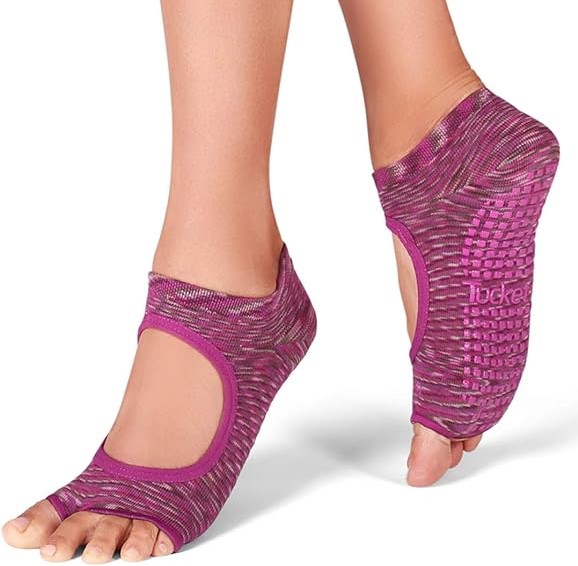Calcetines para yoga antideslizantes dedos abiertos bailarina