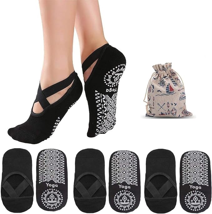 Calcetines yoga antideslizantes tipo bailarina