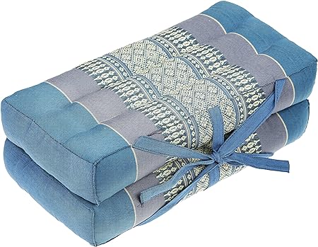 zafu relleno de miraguano cuadrado y plegable